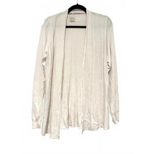 Northern Angel‎ sz M white soft open front cardigan NO SZ TAG #1694